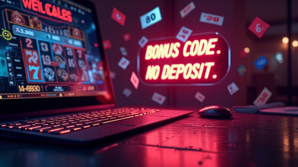 Neonowy interfejs kasyna z kodami bonusowymi i ofertą no deposit